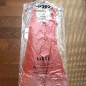 Brand New with tags Staud mini wells dress. In the color Rust, Size 2